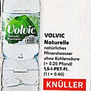 Volvic Naturelle 1,5 l mit Aktion von Kaufland und Scondoo für nur  12 Cent