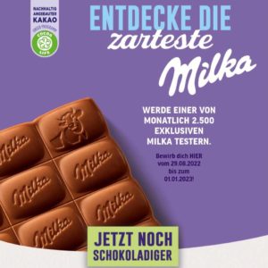 Gratis testen: Die neue Milka Alpenmilch Tafel *Bewerbung nötig* - Aktionsverlängerung