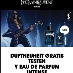 GRATIS Yves Saint Laurent Proben: Y EAU DE PARFUM Intense &amp; Damenduft LIBRE EAU DE PARFUM (Gewinnspiel)