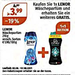 Vorab...Müller ... Lenor Wäscheparfüm für nur 2,00 Euro beim Kauf von 2 Dosen.