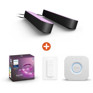 Cyberport: Philips Hue White &amp; Color Amb. Play Lightbar 2er inkl. Bridge, Lights. &amp; Dimmer (183,99€ statt 229,15€)