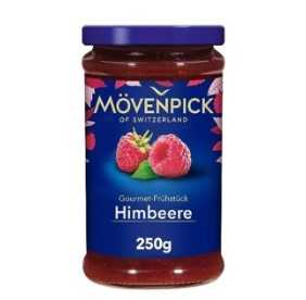 Mövenpick Gourmet-Frühstück Himbeere 250 g Amazon Prime ab 2,05 € statt 3,19 €