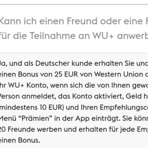 Western Union KwK - je 25 Euro