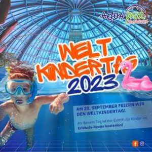 Am 20. September zum Weltkindertag kommen alle Kinder kostenlos in den Aquapark Oberhausen