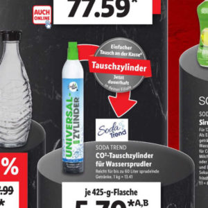 Vorankündigung: Sodastream Zylindertausch ab 23.11.2020 bei Lidl dauerhaft 5,70€