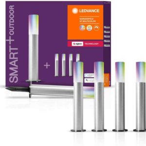 LEDVANCE Smart&#043; LED Gartenleuchte, ZigBee, warmweiß bis tageslicht, dimmbar, RGB Farbwechsel, 5 Spots, Direkt kompatibel mit Echo Plus und Echo Show (2. Gen.), Kompatibel mit Philips Hue Bridge