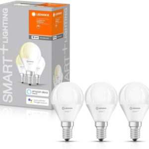 LEDVANCE Smarte LED-Lampe mit WiFi Technologie, Sockel E14, Dimmbar, Warmweiß, 3er-Pack