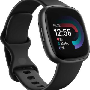 Google Fitbit Versa 4 – Smartwatch mit GPS (Schwarz))