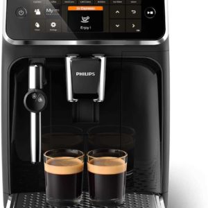 Philips 4300 Serie EP4321/50 Kaffeevollautomat, 5 Kaffeespezialitäten (Panarello) Matt-Schwarz/Klavierlack-schwarze Arena