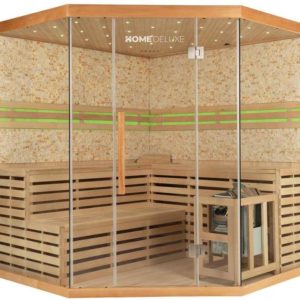 Home Deluxe 8621 Skyline XL BIG Sauna mit Kunststeinwand