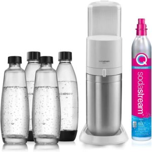 SodaStream Wassersprudler Duo White Megapack mit 4 Flaschen und 1 Zylinder, Weiß für 111,90 € (statt 124,90 €)