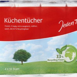 [Amazon Fresh, Berlin] Jeden Tag Küchentücher 3lagig, 4x 51 Blatt &#043; Müller Fruchtbuttermilch für 0,16€