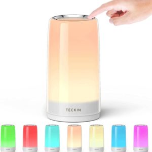 Amazon: Teckin LED Nachttischlampe, Touch Tischlampe mit warmweißem Licht, Dimmbar, RGB (€13,99 statt €19,99