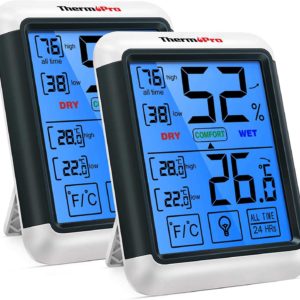 2 für 1  ThermoPro TP55 digitales Thermo-Hygrometer für Innen