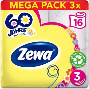 48 Rollen Zewa Toilettenpapier Limited Edition"Hippie birthday" 3-lagig für 12€