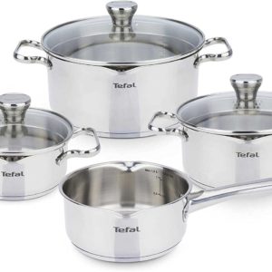 Tefal A705A8 Duetto Edelstahl Kochtopf-Set | 7-Teilig