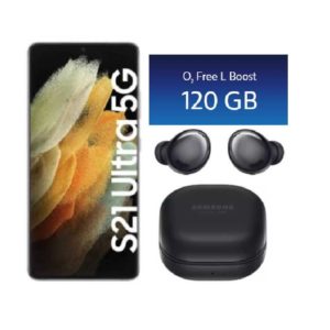 Galaxy S21 Ultra 5G 128GB für 79€ &#043; 120GB LTE/5G Allnet &#043; Gratis Galaxy Buds Pro für mtl. 44,99€ (o2 Free L Boost)