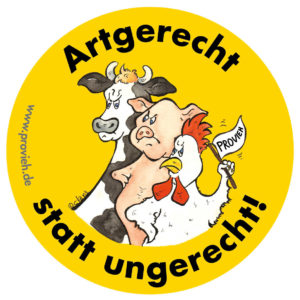 Gratis Aufkleber &#034;Artgerecht statt ungerecht&#034; (es fallen lediglich Versandkosten an)