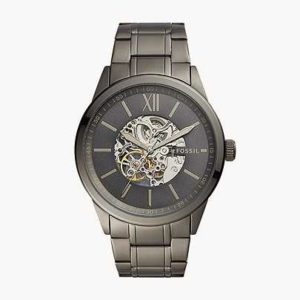 Fossil: Herrenuhr Flynn - Automatik - Edelstahl - Anthrazit (BQ2384) (111,86€ statt