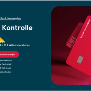 Kreditkarte mit 30€ Bonus bei der Bank Norwegian