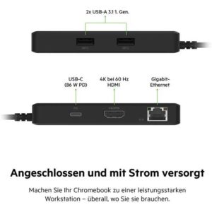 Belkin CONNECT USB-C 5-in-1-Multiport-Adapter mit 86W Power Delivery für 24,10€ (statt 40€)