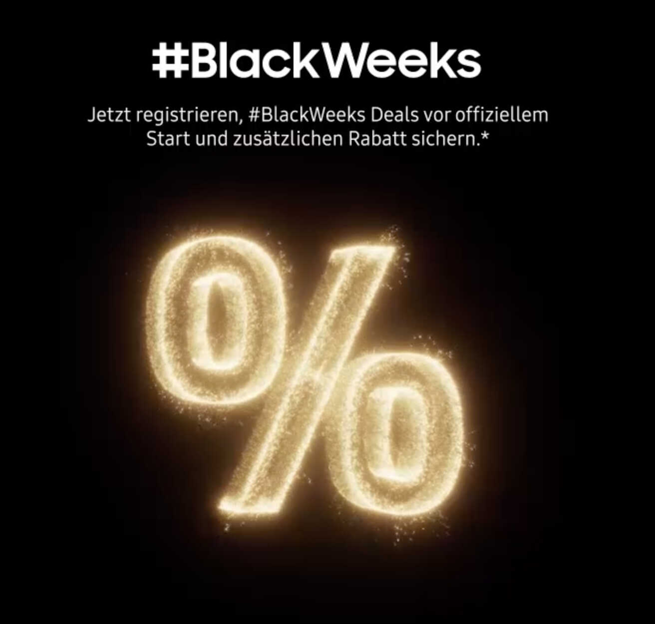 Samsung Black Weeks - jetzt schon mal 5% Gutschein sichern