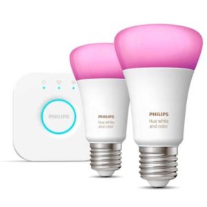 PHILIPS HUE White and Color Ambiance E27 2er inkl. Bridge für 74,43€ (statt 90€)