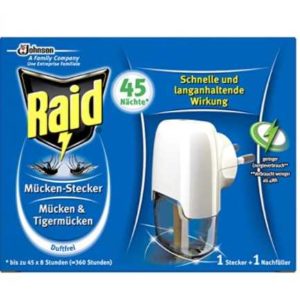 Raid Insekten Stecker - Mückenschutz Stecker &amp; 1 Nachfüller ab 2,51€ (statt 3,75€)