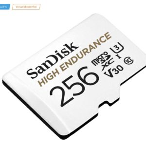 SanDisk High Endurance microSD 256GB für 36,99€ (statt 42€)