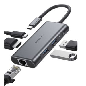 Aukey CB-C75 USB-C-Hub-Ad­ap­ter für 24,99€ (statt 45€)