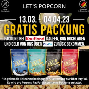 Gratis Let's Popcorn per Cashback