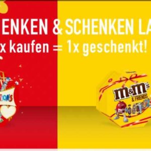 Cashback auf eine von zwei gekauften Packungen Celebrations oder M&amp;M‘s&amp;friends