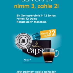 Dallmayr Capsa: 3 für 2 Pakete über couponplatz.de