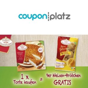 Coppenrath &amp; Wiese Torte kaufen &amp; "Unsere Goldstücke 9 Weizenbrötchen" gratis erhalten