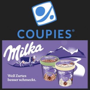 Milka Vanilla &amp; Chocolate Heart Eisbecher für 1,49€ bei Rewe und Penny dank 50% Cashback von Coupies