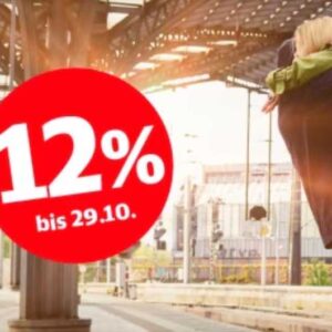 [Bis 29.10.] 12% Rabatt auf alle Sparpreise bei der Bahn