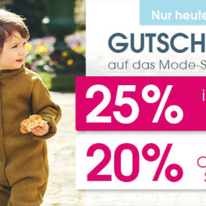 babymarkt: 20%-Gutschein im Web oder 25%-Gutschein in der APP