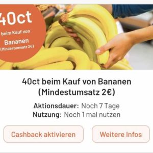 Bananen für 1,60€ mit Smhaggle