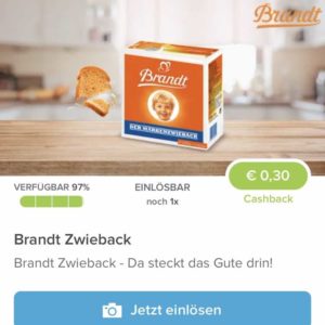 Brandt Zwieback für 1,25€ mit Marktguru