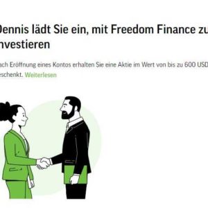 Freedom24: GRATIS-Aktie im Wert von bis zu 1.000 USD über Freunde werben