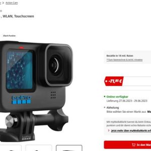 GOPRO HERO11 Action Kamera (WLAN, Touchscreen) für 378,14 Euro ( &lt;-- €449,99 abzüglich €71,85) versandkostenfrei statt 424,48€ inkl. Versand