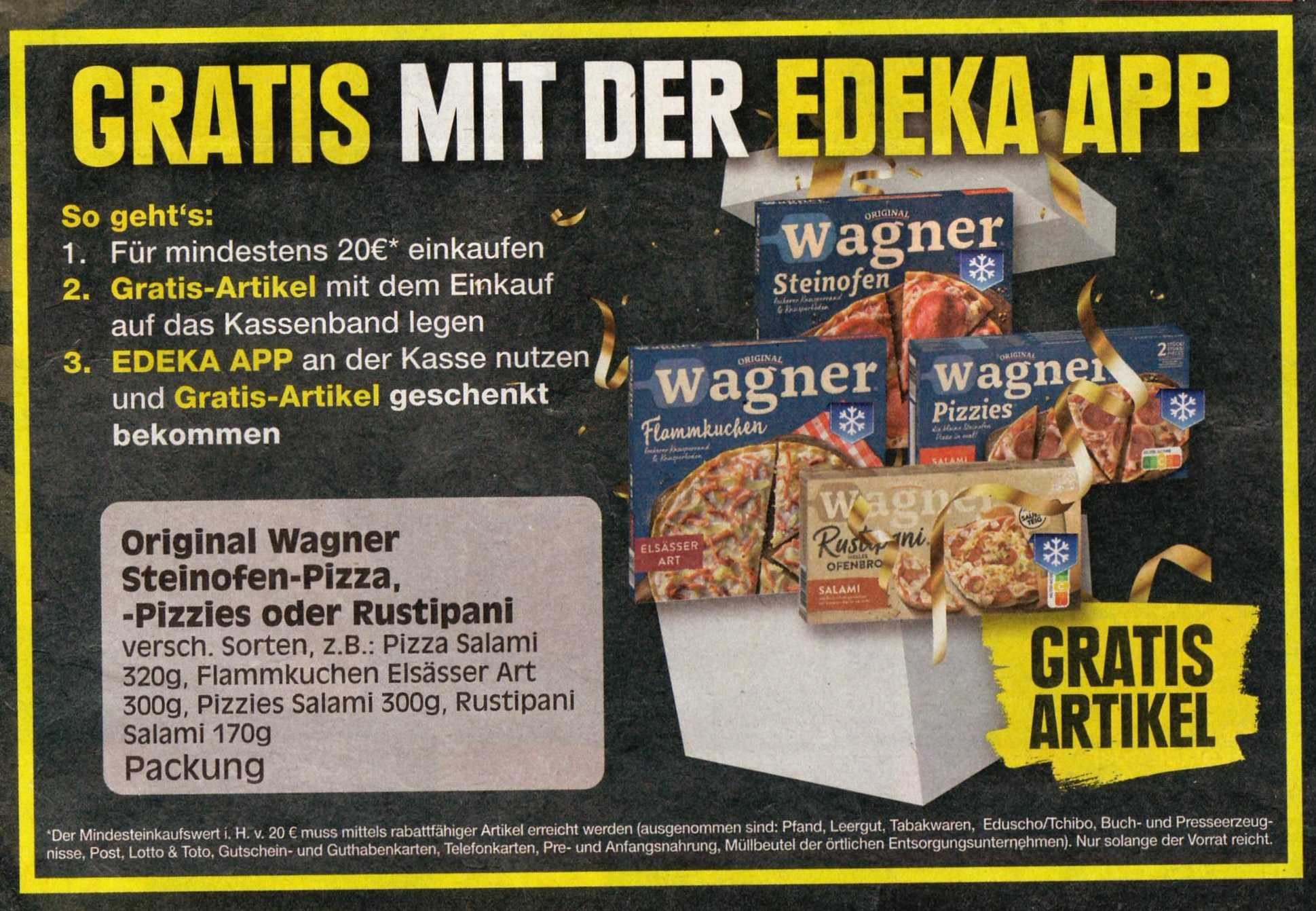 Original Wagner Artikel gratis mit Region Edeka der (09.10. Minden-Hannover App in der