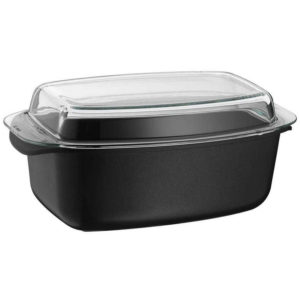 WMF Bräter Schwarz mit Glasdeckel 39x22x15cm für 51,44€