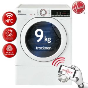 Hoover HLE H9A2TE-S Wärmepumpentrockner | 336,99€ statt 389,90€ | 9kg Tocknen | NFC | Startzeitvorwahl | 16 Programme