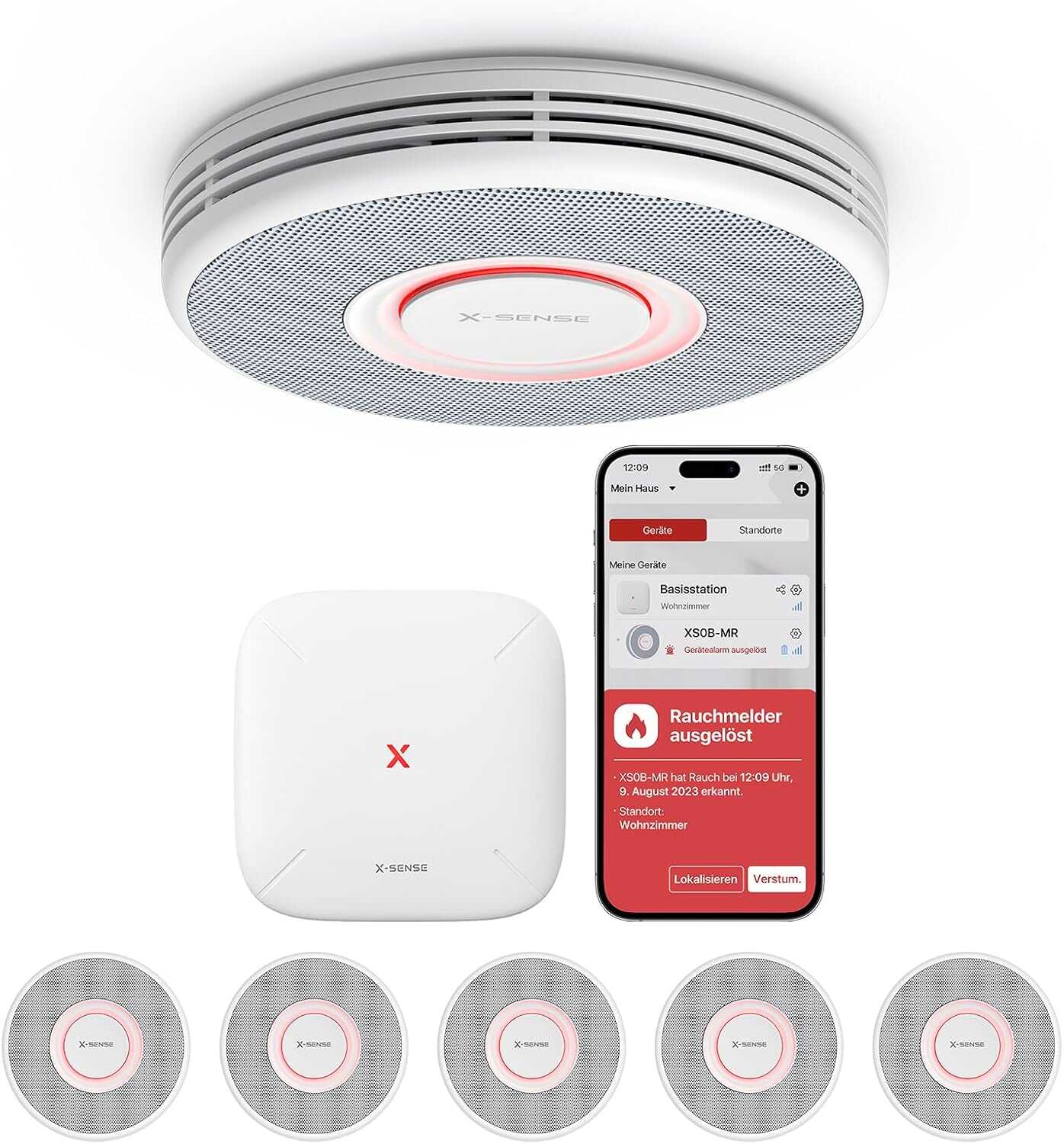 X-Sense Smarter Rauchmelder WLAN, 6 Stück