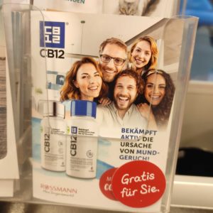 Rossmann *regional?*: Gratisprobe CB12 Mundspülung gegen Mundgeruch