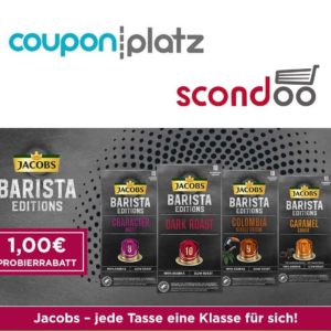 Jacobs Barista Editions Kaffeekapseln für 1,69€ bei Rewe dank 1€ Cashback von Couponplatz oder Scondoo (bis Donnerstag 23.03.2023)