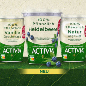 GRATIS testen 100% Cashback auf Activia 100% Pflanzlich GzG