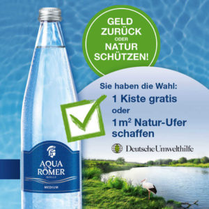 GRATIS Kiste AQUA RÖMER QUELLE Glasflasche kostenlos testen