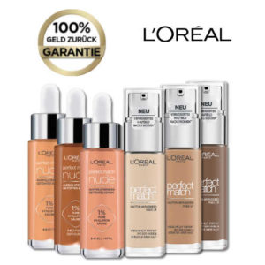 L&#039;Oreal Perfect Match Foundation/Serum gratis testen (bei Unzufriedenheit)